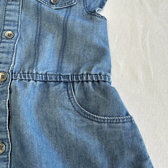 Girls Levi's Sleeveless Button Down Dress Size 18 Month - Picture 6 of 9